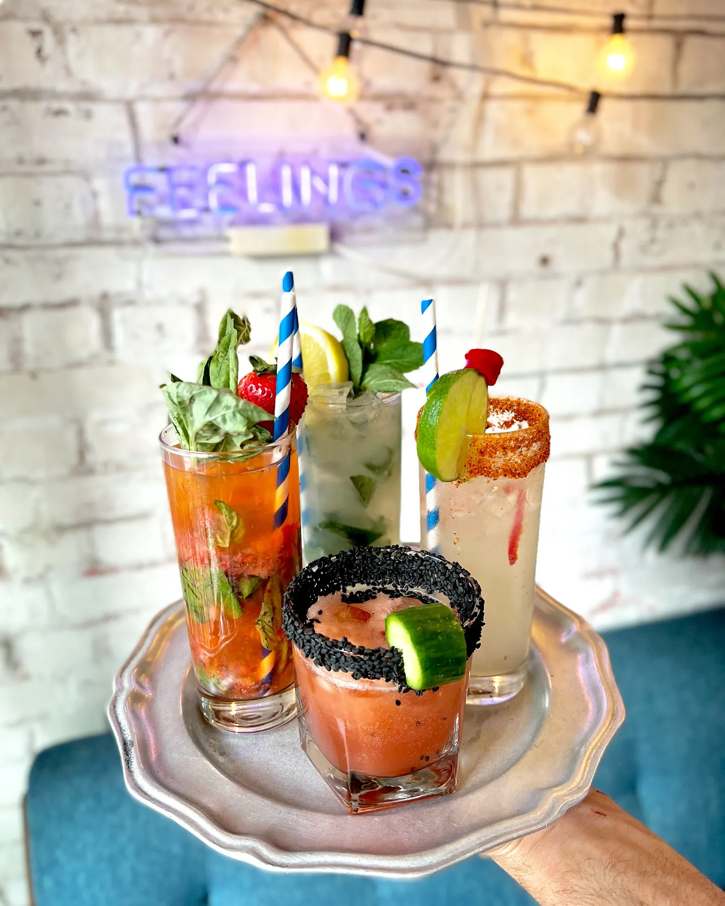 Citrus cocktail at 19 Cleveland in SoHo